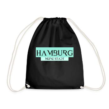 Hamburg meine Stadt - Turnbeutel - Schwarz - Vorne