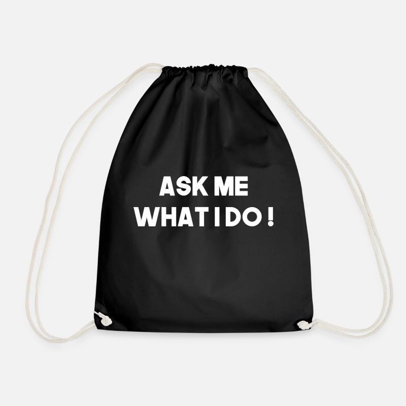 T-shirt humor - Drawstring Bag - black