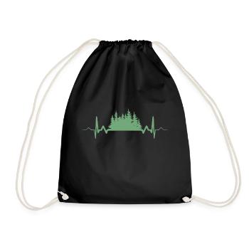 Arbre de battement de cœur de forêt - Sac de sport léger - noir - Devant