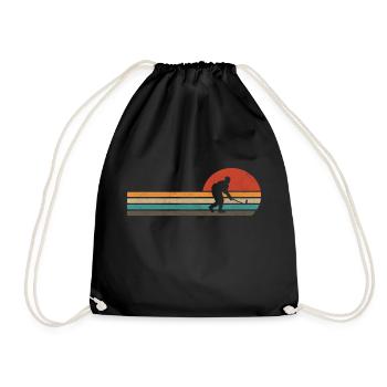 Ice Hockey Retro Vintage Team Sport - Drawstring Bag - black - Front