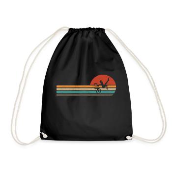 Bmx Vintage Bike Retro - Drawstring Bag - black - Front