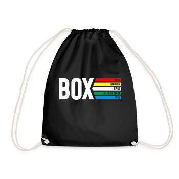 "Box" Grand Prix Reifenmischungen Design - Turnbeutel - Schwarz - Vorne