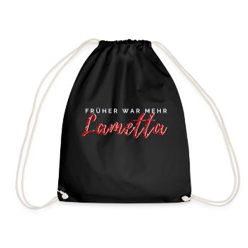 Weihnachtspullover - Früher war mehr Lametta - Turnbeutel - Schwarz - Vorne