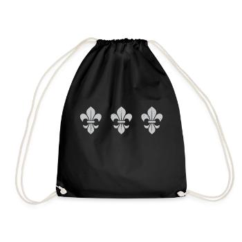 Fleur de Lys / 3 - Drawstring Bag - black - Front