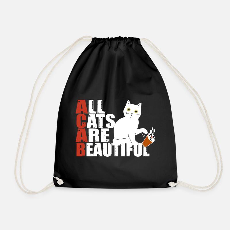 All cats are beautiful Spruch Katze Fun - Turnbeutel - Schwarz