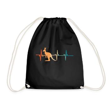 Battement de cœur kangourou - Sac de sport léger - noir - Devant