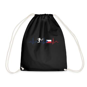 Football Heartbeat République tchèque ECG - Sac de sport léger - noir - Devant