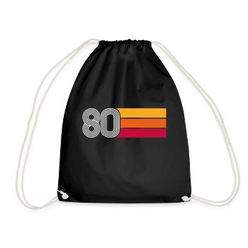 Vintage Classique des années 1980 - Sac de sport léger - noir - Devant