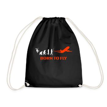 Évolution du pilote d’avion - Sac de sport léger - noir - Devant