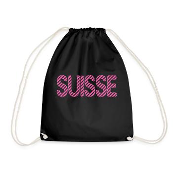 SCHWEIZ. LAND. GENF. HUMOR. FLAGGE. GENF - Turnbeutel - Schwarz - Vorne