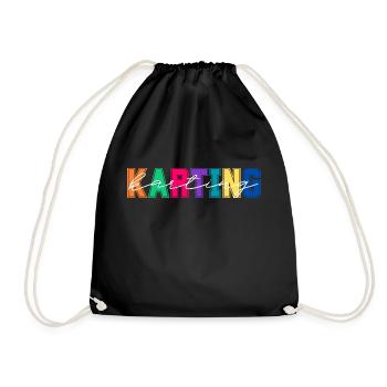 Karting Colors - Karting Lover Geschenk - Turnbeutel - Schwarz - Vorne