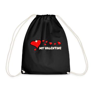 Pompous Valentine's Day - Drawstring Bag - black - Front