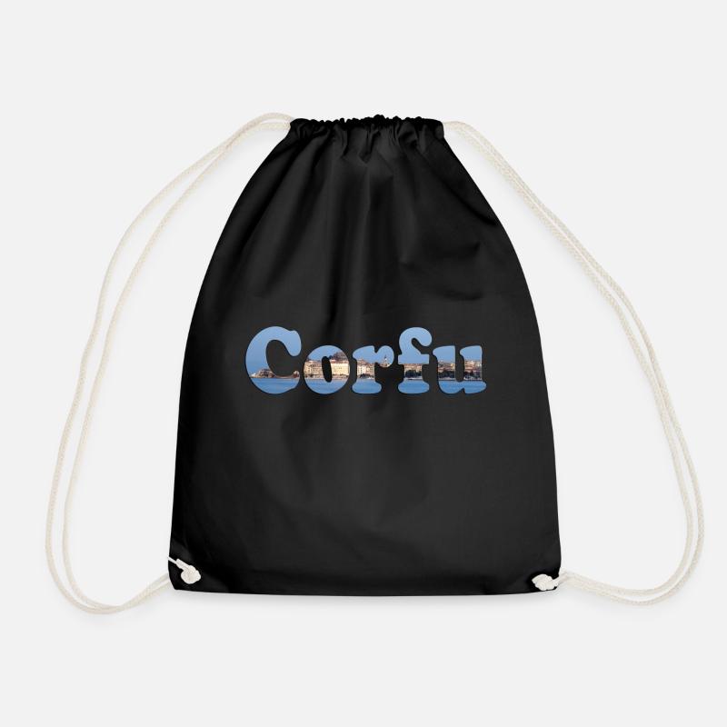 Corfu Korfu - Turnbeutel - Schwarz