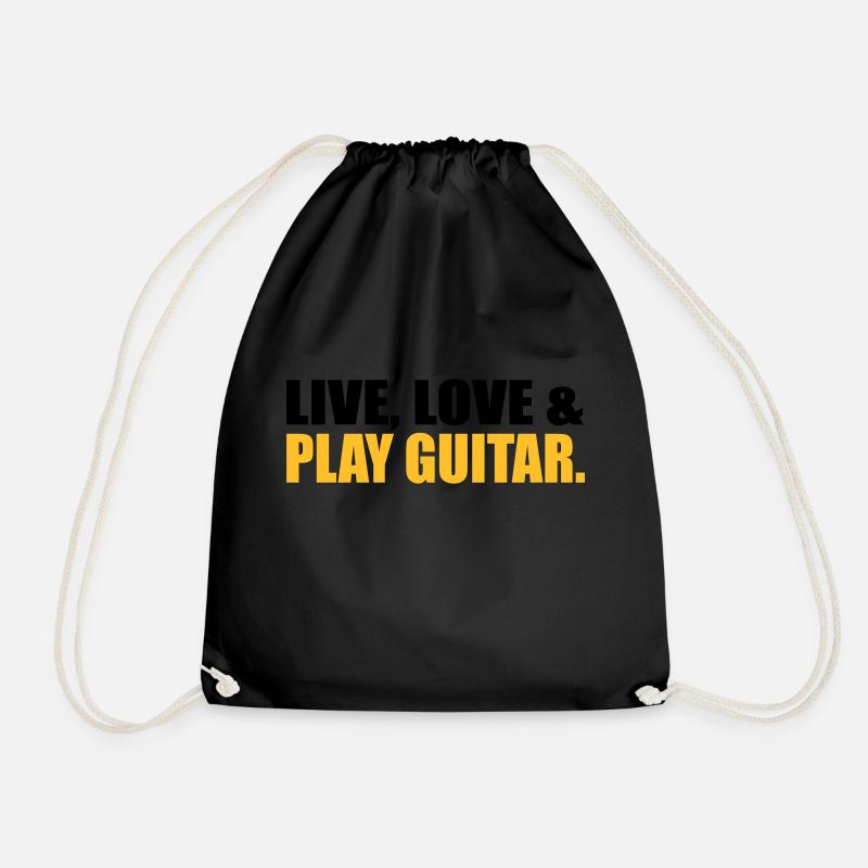 Gitarre - Turnbeutel - Schwarz