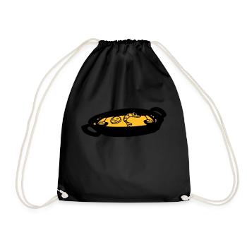 paella dish spanish culinary specialty spain - Drawstring Bag - black - Front