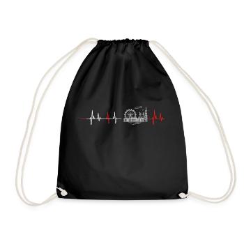 Wien Vienna - Drawstring Bag - black - Front