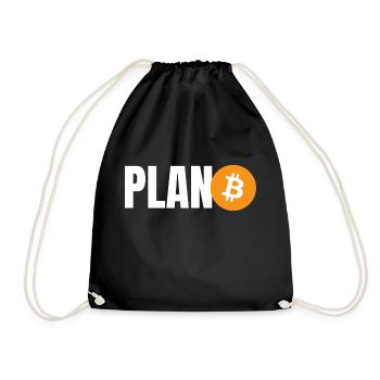 Plan B Bitcoin BTC - Turnbeutel - Schwarz - Vorne