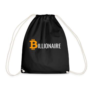 Milliardär Bitcoin - Turnbeutel - Schwarz - Vorne