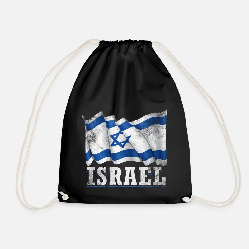 Israel Flagge - Turnbeutel - Schwarz