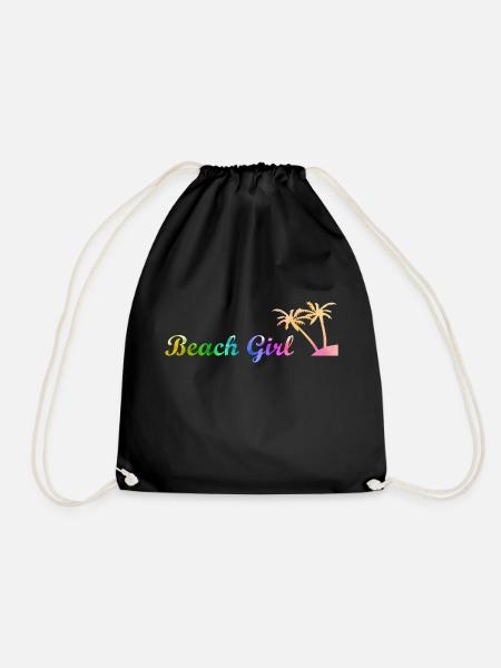 Beach Girl - Turnbeutel - Schwarz