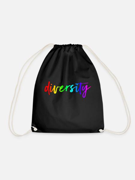 Diversity LGBT Gay Pride - Turnbeutel - Schwarz