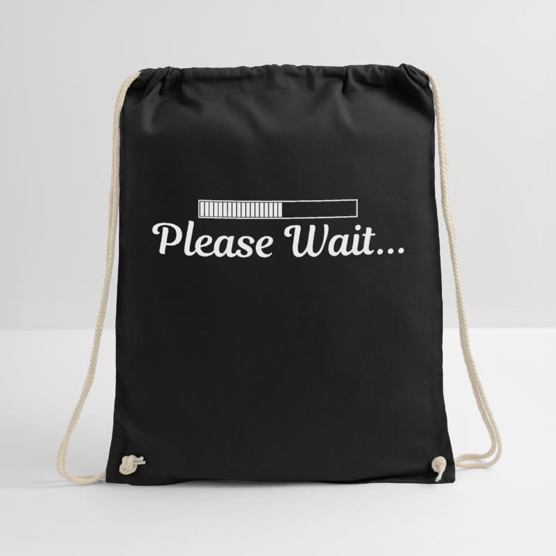 IS LOADING PLEASE WAIT please wait Drawstring Bag