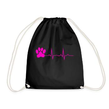 Heartbeat Paw Chien - Sac de sport léger - noir - Devant