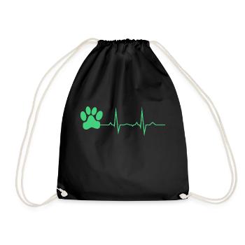 Heartbeat Patte - Sac de sport léger - noir - Devant