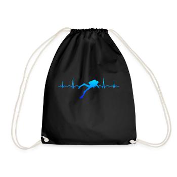 Heartbeat Diver Plongée plongée plongée sous-marine - Sac de sport léger - noir - Devant