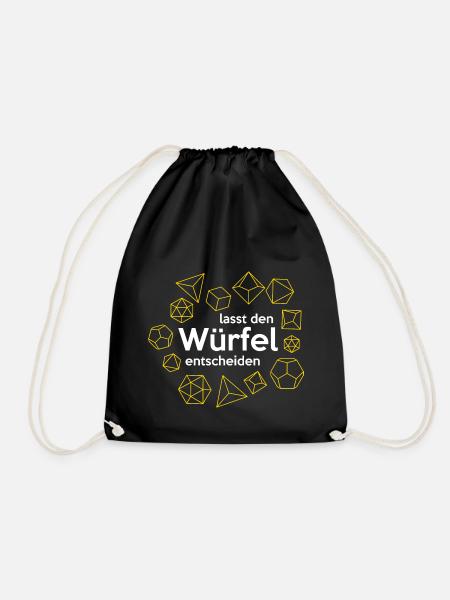 lasst den Würfel entscheiden - Turnbeutel - Schwarz