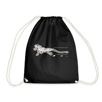 Lézard Jésus-Christ rétro - Sac de sport léger - noir - Devant