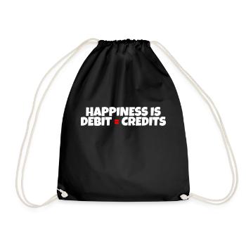 Happiness Is Debits égale crédits 10 - Sac de sport léger - noir - Devant