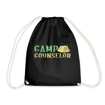 Tent Camp Manager Summer Camp - Drawstring Bag - black - Front
