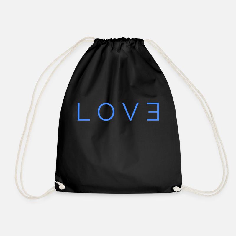 Love Logo blue - Turnbeutel - Schwarz