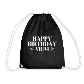 Joyeux anniversaire maman - Sac de sport léger - noir - Devant
