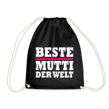 Beste mutti der welt - Turnbeutel - Schwarz - Vorne