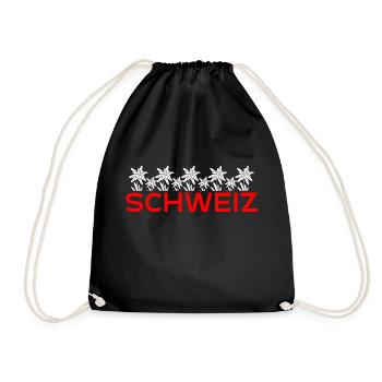 Swiss gentian - Drawstring Bag - black - Front