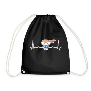 Kawaii Japanese Food Salmon Salmon Sushi Roll - Sac de sport léger - noir - Devant