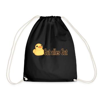 Ente Gut Alles Gut - Turnbeutel - Schwarz - Vorne