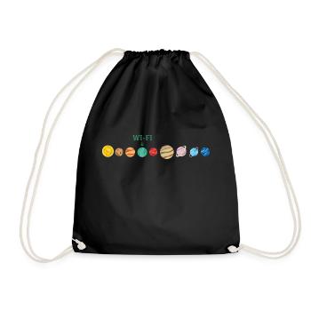 Wi-Fi in space - Drawstring Bag - black - Front