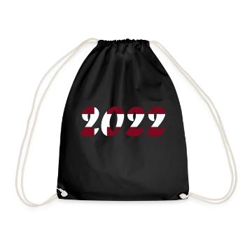 National team Denmark Football World Cup - Drawstring Bag - black - Front