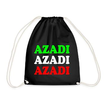 Azadi - Turnbeutel - Schwarz - Vorne