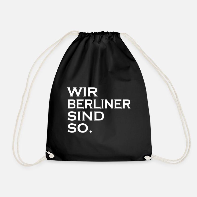 Wir Berliner sind so Berlin - Turnbeutel - Schwarz