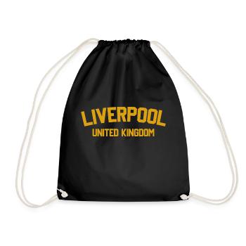 Liverpool United Kingdom - Drawstring Bag - black - Front