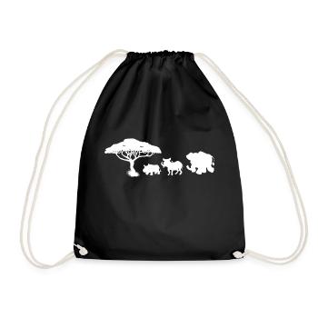 Safari Zoo Animal Safari Zoo - Drawstring Bag - black - Front