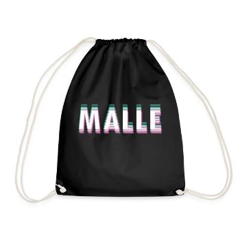 drunken MALLE - Turnbeutel - Schwarz - Vorne