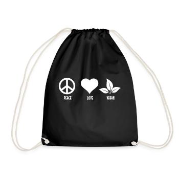 Vegan gift idea for vegans - Drawstring Bag - black - Front