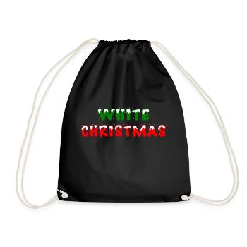 ☃️White Cristmas-Let it snow!❄️ - Drawstring Bag - black - Front