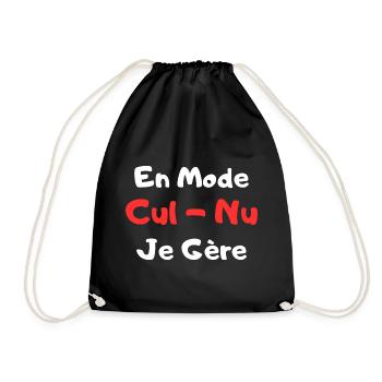 En Mode Cul-nu Cadeau Rigolo Naturiste - Sac de sport léger - noir - Devant