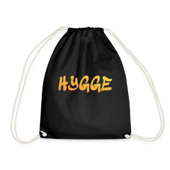 Hygge - Danish Tradition - Attitude to Life - Nice - Drawstring Bag - black - Front